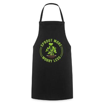 Urban Gardener Men Women Microgreens - Cooking Apron - black - Front - AI Model Male 185 dark (185cm)