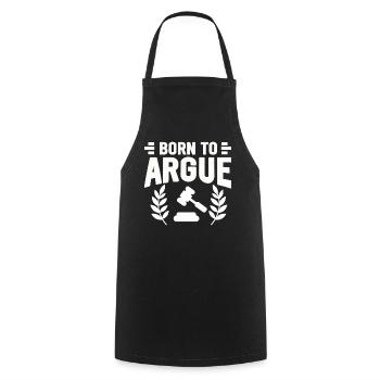 Born To Argue Judge Advocate Attorney - Cooking Apron - black - Front - AI Model Male 185 dark (185cm)