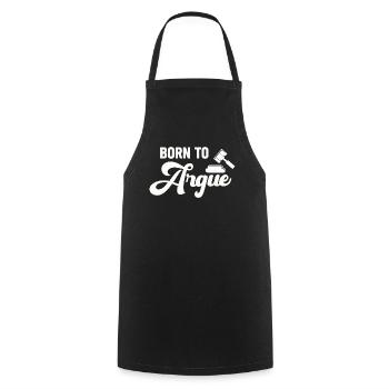 Born To Argue Judge Advocate Attorney - Cooking Apron - black - Front - AI Model Male 185 dark (185cm)