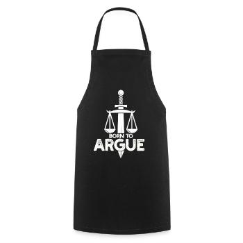 Born To Argue Judge Advocate Attorney - Cooking Apron - black - Front - AI Model Male 185 dark (185cm)