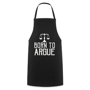 Born To Argue Judge Advocate Attorney - Cooking Apron - black - Front - AI Model Male 185 dark (185cm)