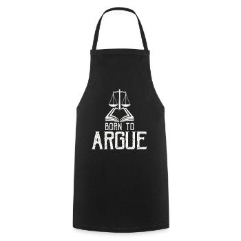 Born To Argue Judge Advocate Attorney - Cooking Apron - black - Front - AI Model Male 185 dark (185cm)