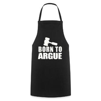 Born To Argue Judge Advocate Attorney - Cooking Apron - black - Front - AI Model Male 185 dark (185cm)