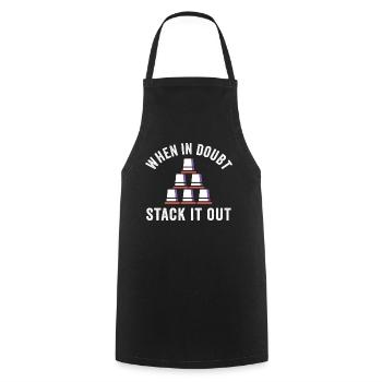 Sport Stacking Stacks Stacked Speed Cup - Kochschürze - Schwarz - Vorne - AI Model Male 185 dark (185cm)
