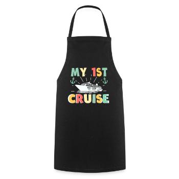 My First Cruise Family Vacation - Fun - Cooking Apron - black - Front - AI Model Male 185 dark (185cm)