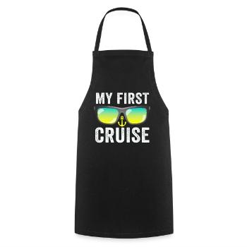 My First Cruise Family Vacation - Fun - Cooking Apron - black - Front - AI Model Male 185 dark (185cm)