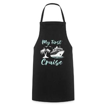 My First Cruise Family Vacation - Fun - Cooking Apron - black - Front - AI Model Male 185 dark (185cm)