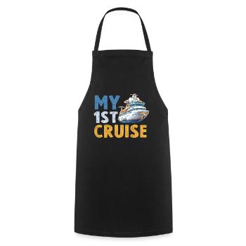 My First Cruise Family Vacation - Fun - Cooking Apron - black - Front - AI Model Male 185 dark (185cm)
