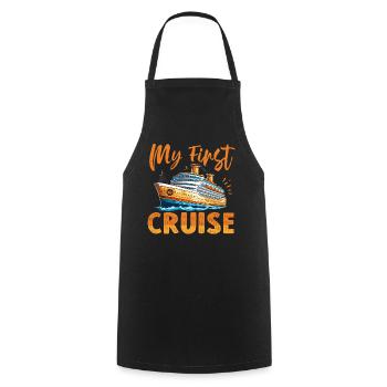 My First Cruise Family Vacation - Fun - Cooking Apron - black - Front - AI Model Male 185 dark (185cm)
