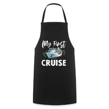 My First Cruise Family Vacation - Fun - Cooking Apron - black - Front - AI Model Male 185 dark (185cm)