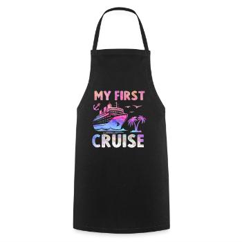 My First Cruise Family Vacation - Fun - Cooking Apron - black - Front - AI Model Male 185 dark (185cm)