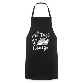 My First Cruise Family Vacation - Fun - Cooking Apron - black - Front - AI Model Male 185 dark (185cm)