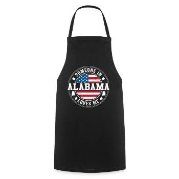 Someone In Alabama Loves Me - Cooking Apron - black - Front - AI Model Male 185 dark (185cm)