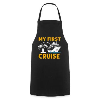 My First Cruise Family Vacation - Fun - Cooking Apron - black - Front - AI Model Male 185 dark (185cm)