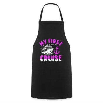 My First Cruise Family Vacation - Fun - Cooking Apron - black - Front - AI Model Male 185 dark (185cm)