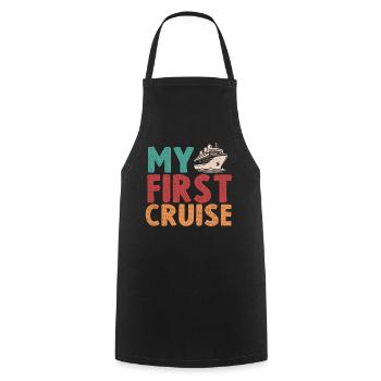 My First Cruise Family Vacation - Fun - Cooking Apron - black - Front - AI Model Male 185 dark (185cm)