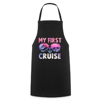 My First Cruise Family Vacation - Fun - Cooking Apron - black - Front - AI Model Male 185 dark (185cm)