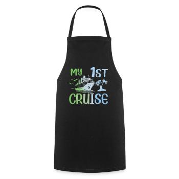 My First Cruise Family Vacation - Fun - Cooking Apron - black - Front - AI Model Male 185 dark (185cm)