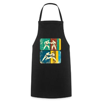 Jiu-Jitsu brésilien - Tablier de cuisine - noir - Devant - AI Model Male 185 dark (185cm)