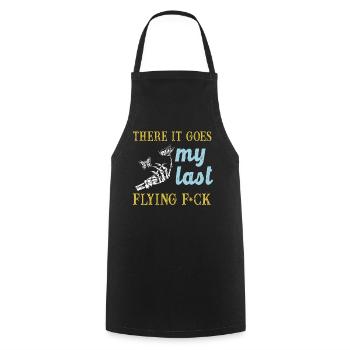 There It Goes My Last Flying F - Cooking Apron - black - Front - AI Model Male 185 dark (185cm)