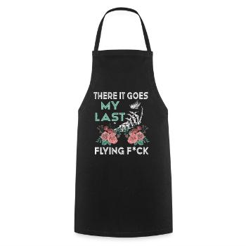 There It Goes My Last Flying F - Cooking Apron - black - Front - AI Model Male 185 dark (185cm)