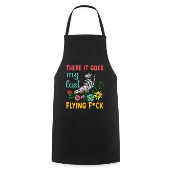 There It Goes My Last Flying F - Cooking Apron - black - Front - AI Model Male 185 dark (185cm)