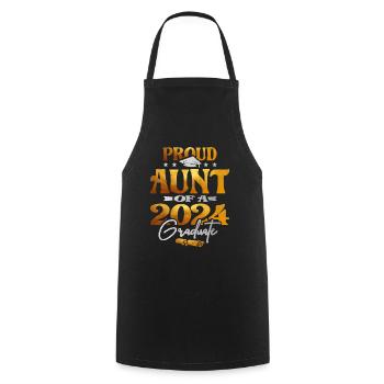 Proud Aunt of a 2024 Graduate Class of 2024 Senior - Cooking Apron - black - Front - AI Model Male 185 dark (185cm)