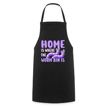 Vermicompost Fermier Vermicompost Mignon Hommes Femmes - Tablier de cuisine - noir - Devant - AI Model Male 185 dark (185cm)