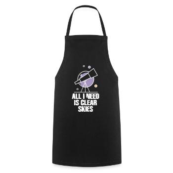 Astrophotography Astronomy Space Camera: - Cooking Apron - black - Front - AI Model Male 185 dark (185cm)