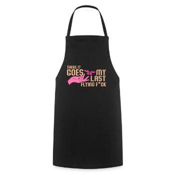 There It Goes My Last Flying F - Cooking Apron - black - Front - AI Model Male 185 dark (185cm)