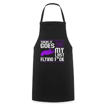 There It Goes My Last Flying F - Cooking Apron - black - Front - AI Model Male 185 dark (185cm)