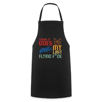 There It Goes My Last Flying F - Cooking Apron - black - Front - AI Model Male 185 dark (185cm)