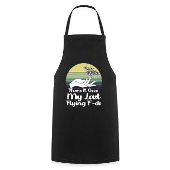 There It Goes My Last Flying F - Cooking Apron - black - Front - AI Model Male 185 dark (185cm)