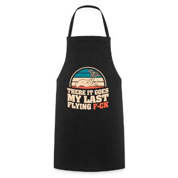 There It Goes My Last Flying F - Cooking Apron - black - Front - AI Model Male 185 dark (185cm)