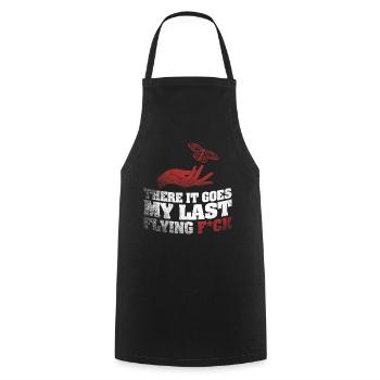 There It Goes My Last Flying F - Cooking Apron - black - Front - AI Model Male 185 dark (185cm)