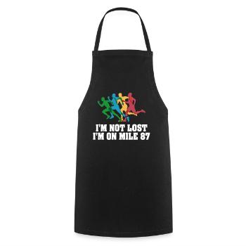 I'm Not Lost I'm On Mile 87 Marathon - Cooking Apron - black - Front - AI Model Male 185 dark (185cm)