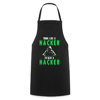 Ethical Hacker Cybersecurity Expertise - Cooking Apron - black - Front - AI Model Male 185 dark (185cm)