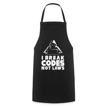 Ethical Hacker Cybersecurity Expertise - Cooking Apron - black - Front - AI Model Male 185 dark (185cm)