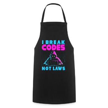 Ethical Hacker Cybersecurity Expertise - Cooking Apron - black - Front - AI Model Male 185 dark (185cm)