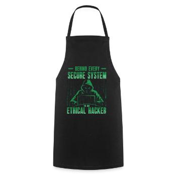 Ethical Hacker Cybersecurity Expertise - Cooking Apron - black - Front - AI Model Male 185 dark (185cm)