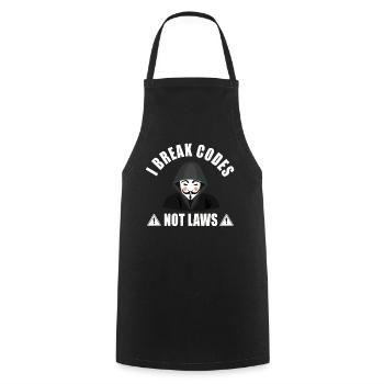 Ethical Hacker Cybersecurity Expertise - Cooking Apron - black - Front - AI Model Male 185 dark (185cm)