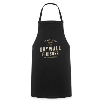 Proud Drywall Finisher - Cooking Apron - black - Front - AI Model Male 185 dark (185cm)