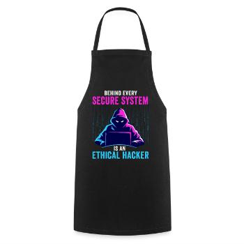 Ethical Hacker Cybersecurity Expertise - Cooking Apron - black - Front - AI Model Male 185 dark (185cm)