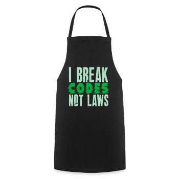 Ethical Hacker Cybersecurity Expertise - Cooking Apron - black - Front - AI Model Male 185 dark (185cm)