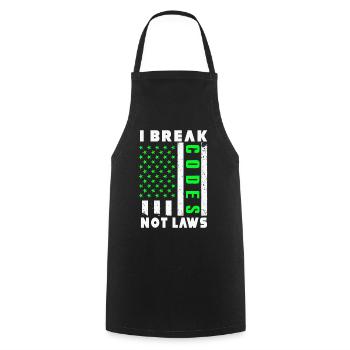 Ethical Hacker Cybersecurity Expertise - Cooking Apron - black - Front - AI Model Male 185 dark (185cm)