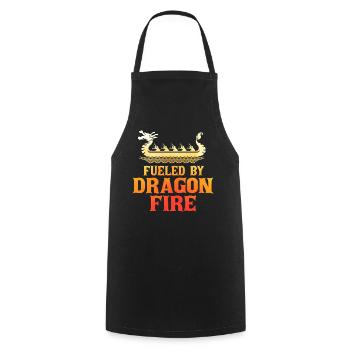 Fueled By Dragon Fire Dragon Boat - Cooking Apron - black - Front - AI Model Male 185 dark (185cm)