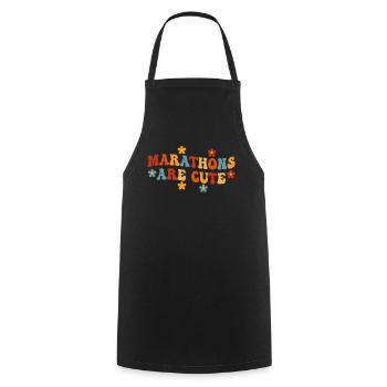 Marathons Are Cute for Ultramarathon - Cooking Apron - black - Front - AI Model Male 185 dark (185cm)