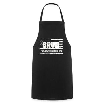 Bruh Formerly Known As Dad - Cooking Apron - black - Front - AI Model Male 185 dark (185cm)