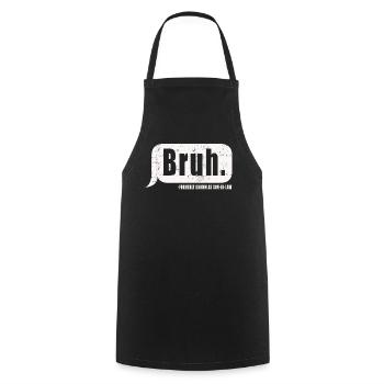 Retro Bruh früher als Schwiegersohn bekannt - Kochschürze - Schwarz - Vorne - AI Model Male 185 dark (185cm)