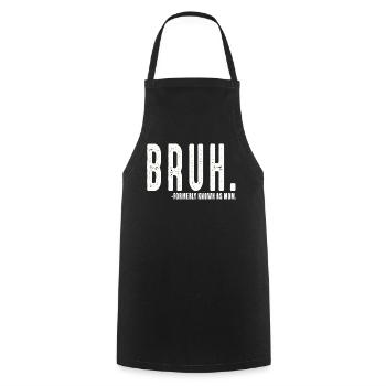 Bruh Formerly Known As Mom - Cooking Apron - black - Front - AI Model Male 185 dark (185cm)